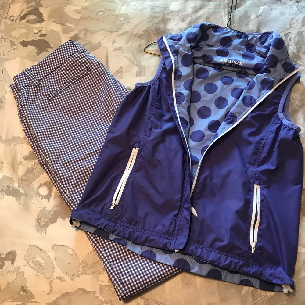 ABACUS golf set. Capri pants and vest.2 piece.
